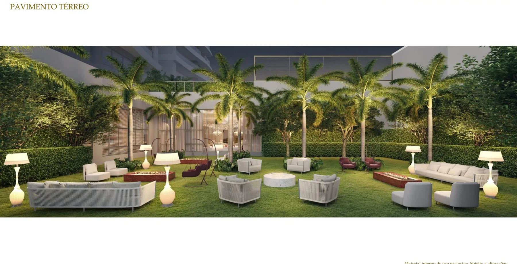 Lounge externo do Le Six Residences