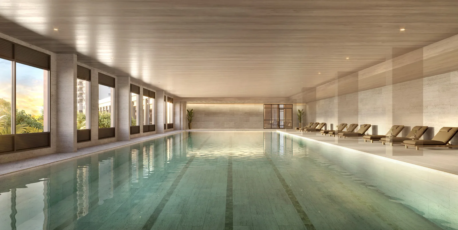 Piscina coberta com 5 raias de 25 metros do Jardim da Hípica