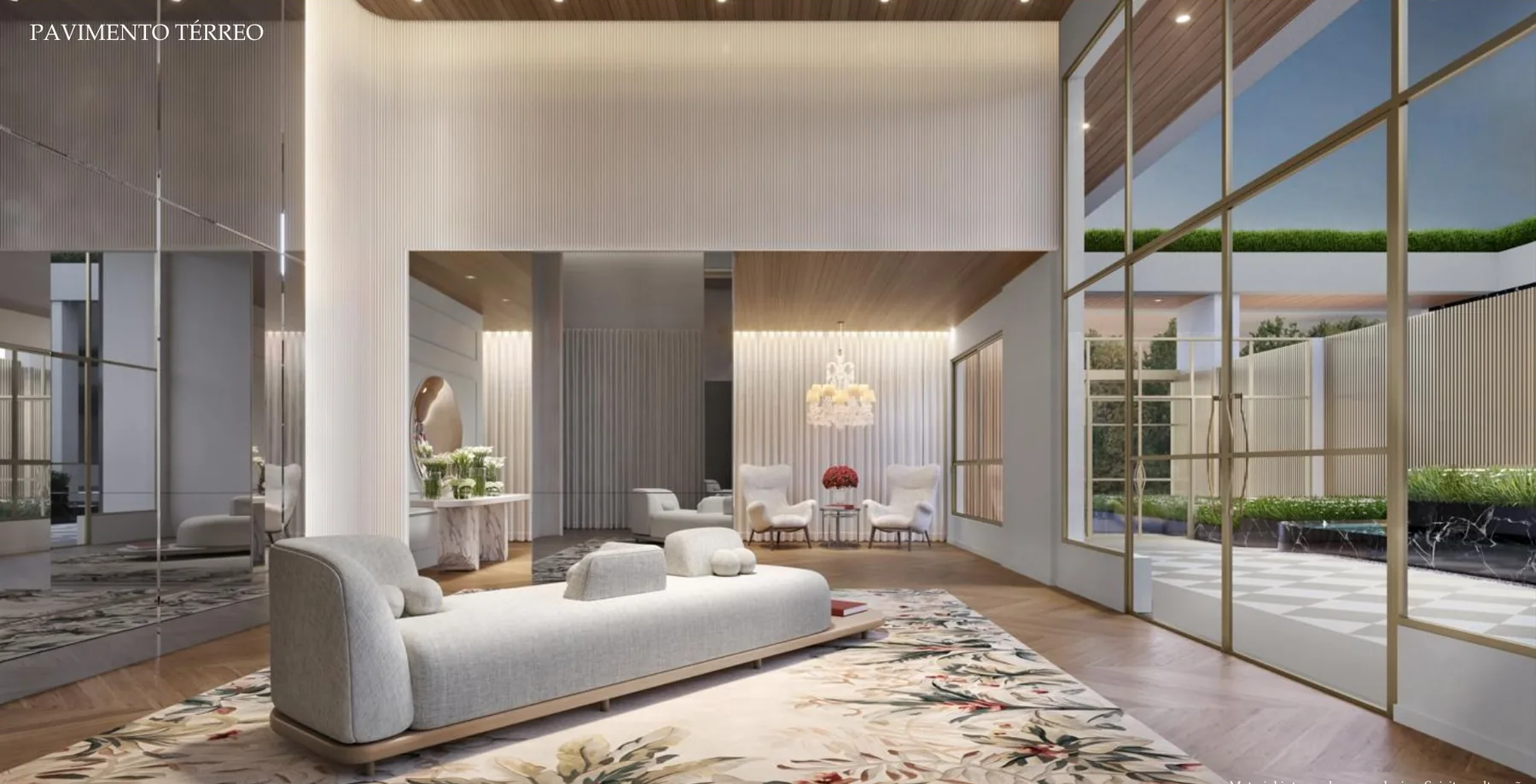 Lobby da Torre 02 do Le Six Residences