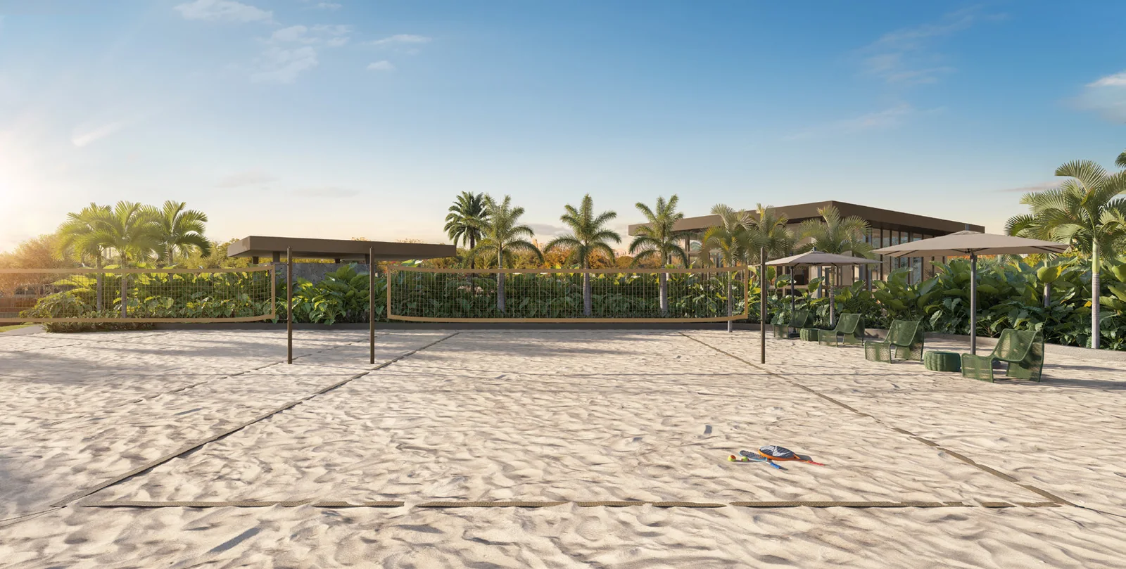 Quadras de beach tennis do Jardim da Hípica