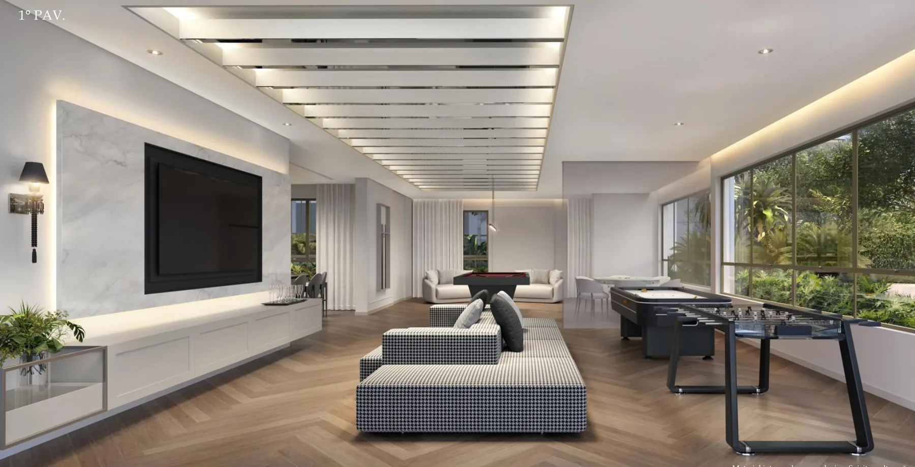 Salão de jogos do Le Six Residences